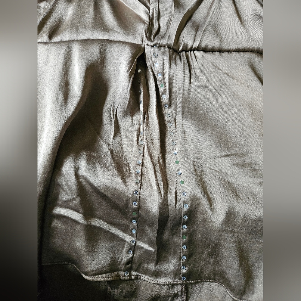 Vintage Y2k Rhinestone Silk Camisole - Picture 3 of 3